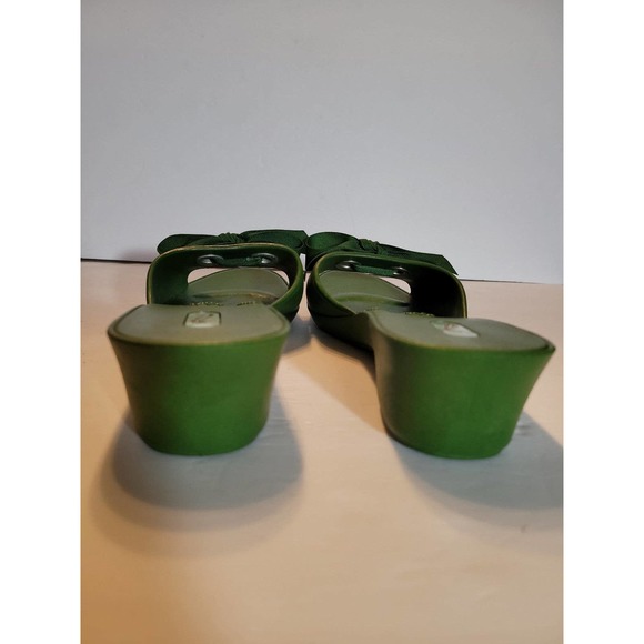 Oka Bee Green Women's Slip-on Sandals Size L - Picture 4 of 7